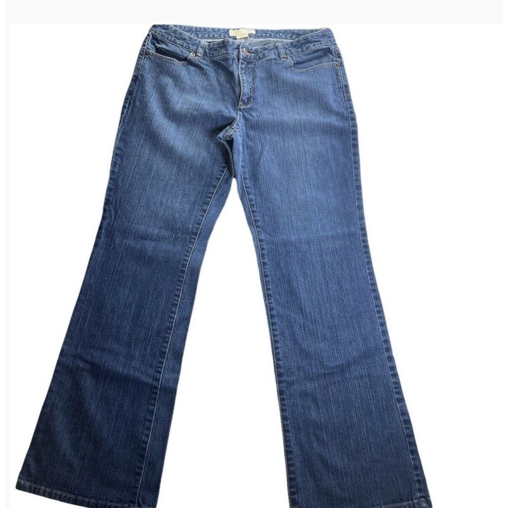 Michael Kors Women's Blue Denim Cotton Straight Fit Casual Jeans‎ Size 12/34x31